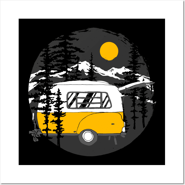 Camper Van Wall Art by quilimo